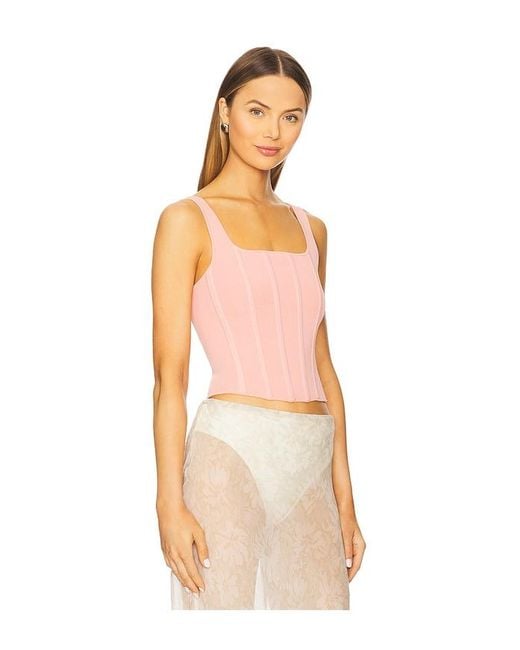Alice + Olivia Orange Ruby Corset Tank