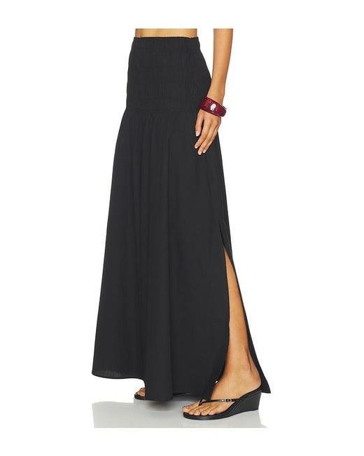 Closed Black Gathered Skirt