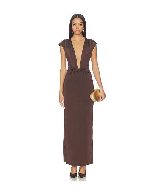 superdown Brown Cataleya Maxi Dress