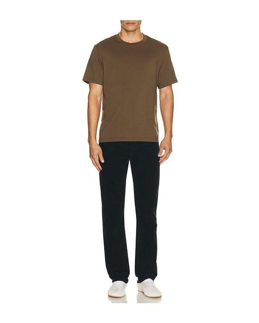FRAME Black Short Sleeve Light Cotton Tee for men