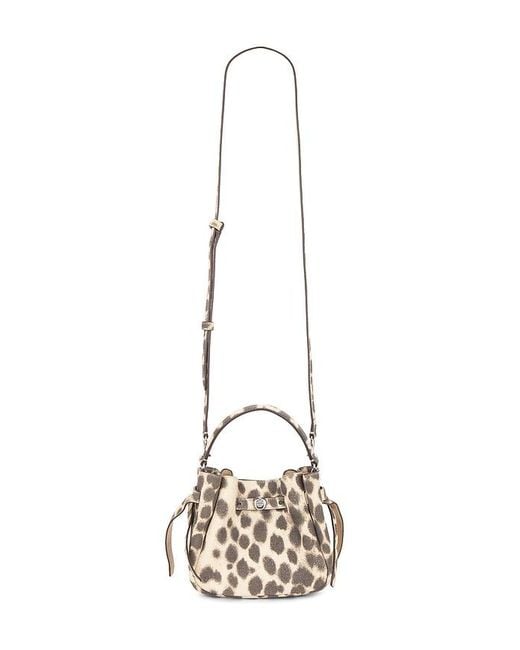 Tory Burch White Romy Suede Mini Bucket Bag