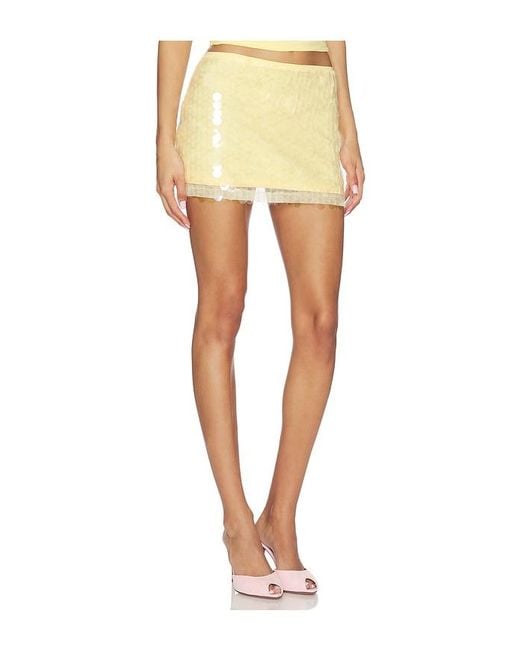 SNDY'S Natural Calena Micro Mini Skirt
