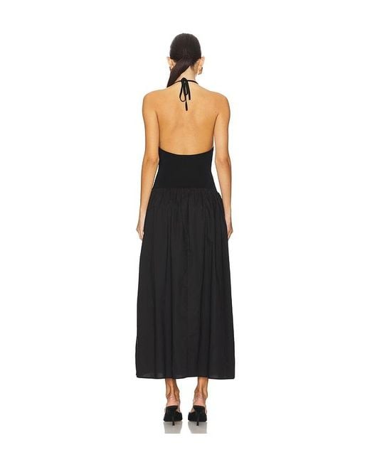 Shona Joy Black Aliah Halter Midi Dress