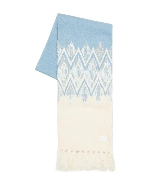 Varley White Sebastian Jacquard 2.0 Scarf