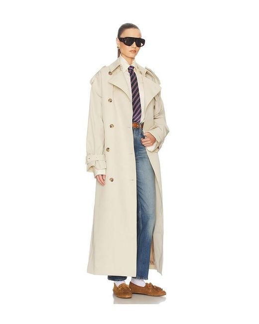 Helsa White Classic Oversized Trench