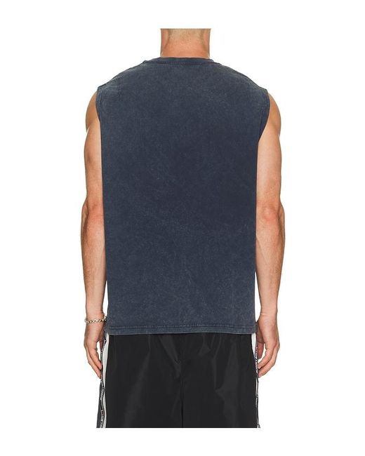 Off-White c/o Virgil Abloh Blue Laundry Sleeveless Tee for men