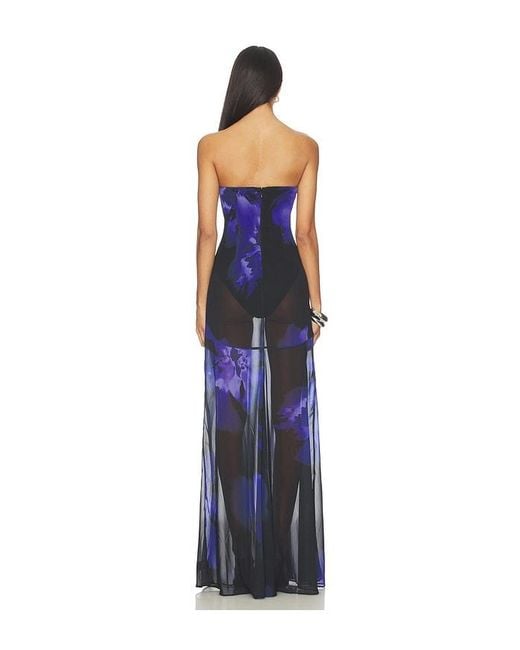 Nbd Blue Adeliza Maxi Dress