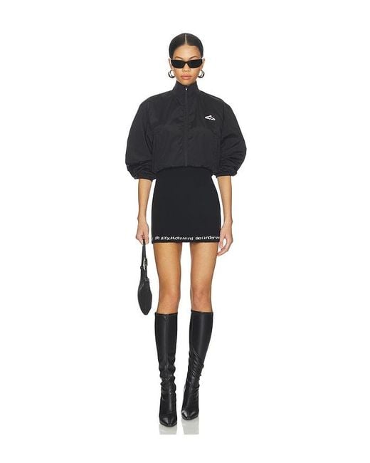 Alexander Wang Black Logo Ribbed Mini Skirt