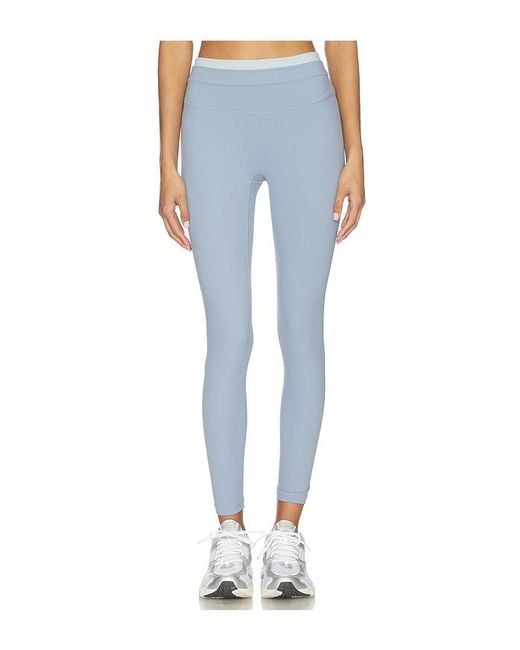 Gold Hinge Blue Double Waist Strydeform Legging