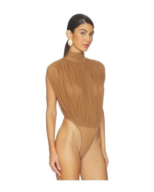 SER.O.YA Red Giulia Mesh Bodysuit