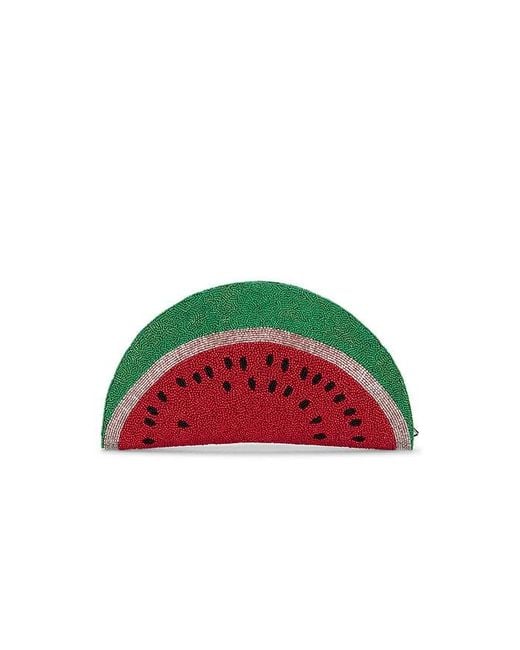 Simon Miller Red Beaded Lune Clutch