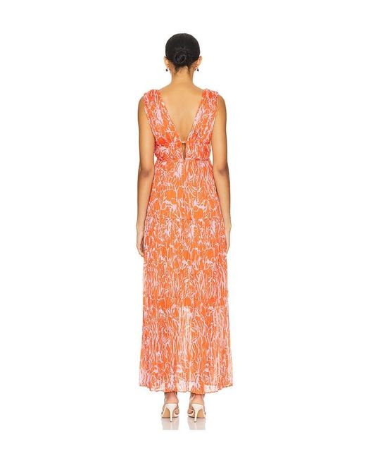 Astr Orange Pescadero Dress