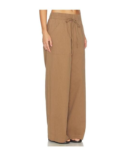 Vince Natural Mid Rise Cotton Drawstring Pant