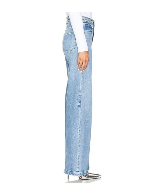 PAIGE Blue Sasha Wide Leg Jeans
