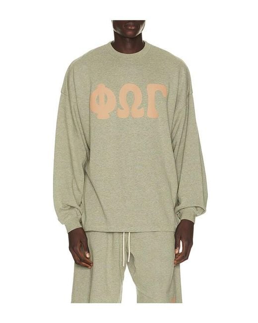 Fear Of God Natural Merch Long Sleeve Tee for men