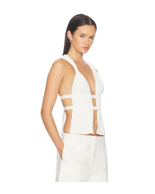 HAELO White Pleated Panel Top
