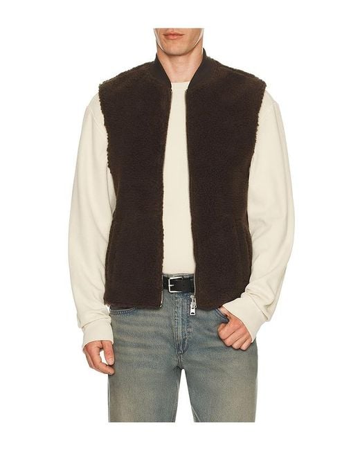 AllSaints Black Otis Vest for men
