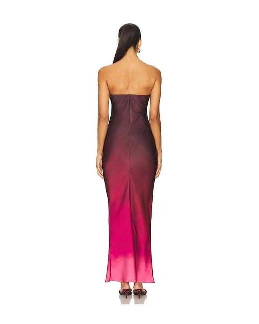 Rococo Sand Red Strapless Maxi Dress