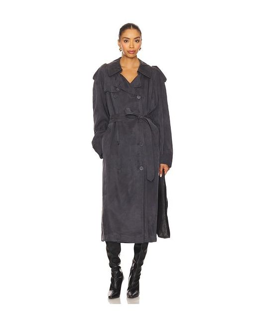 Helmut Lang Blue Fluid Trenchcoat