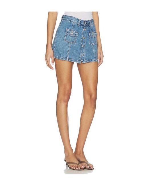 Levi's Blue Button Front Skort
