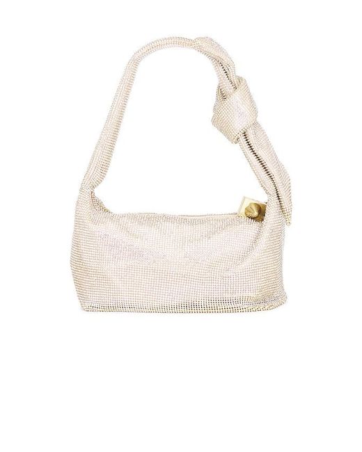 Emm Kuo White Waverly Crystal Mesh Mini Hobo