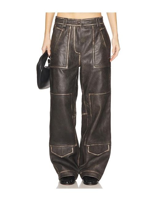 Saks Potts Black Clive Leather Pant