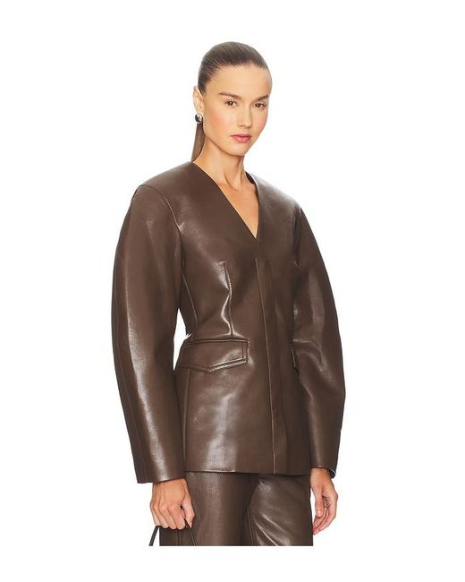 Nanushka Brown Erina Jacket