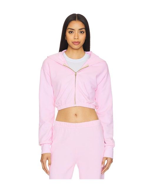 Lamade Pink Zip Up Crop Hoodie