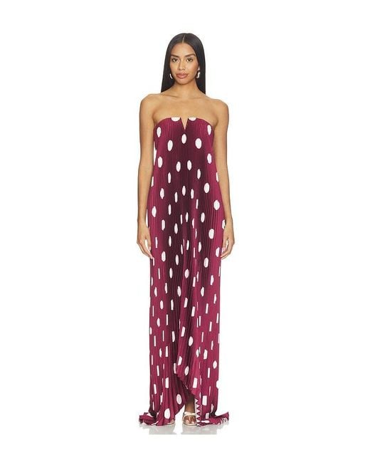 L'idée Red Black Tie Gown