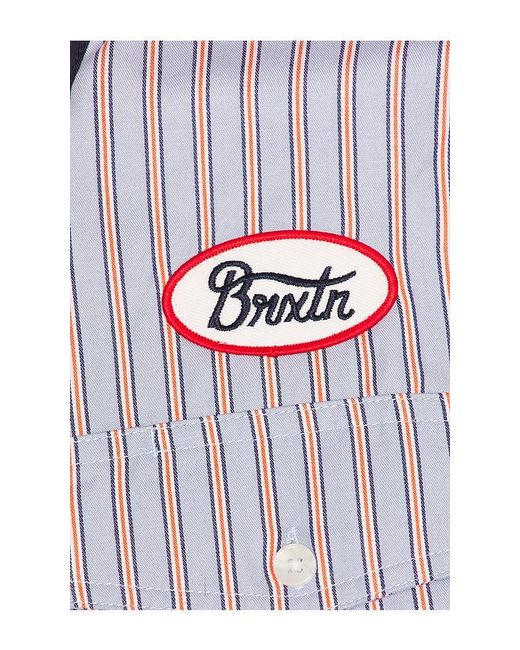 Brixton Blue Builders Olson Woven Shirt for men