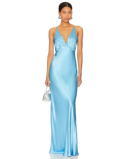 Bec & Bridge Blue Lorelai V Maxi Dress