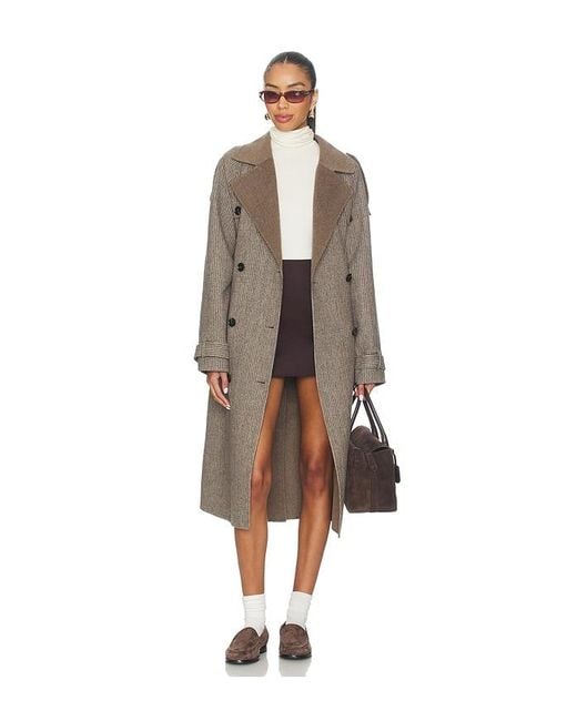 Line & Dot Natural Hugo Plaid Coat