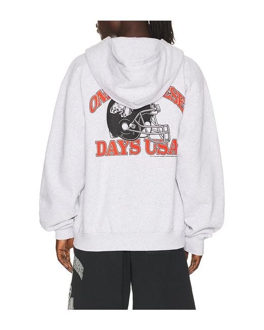 One Of These Days White Days Usa Zip Up Hoodie for men