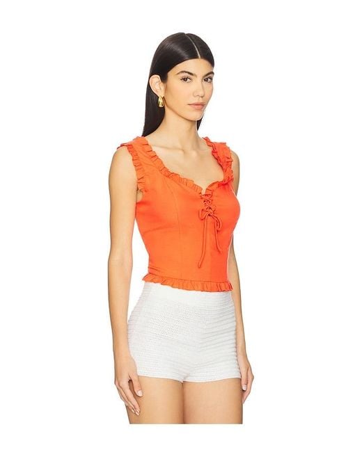 Astr Orange Raelyn Top
