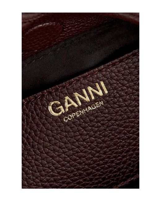 Ganni Brown Small Grained Bou Bag