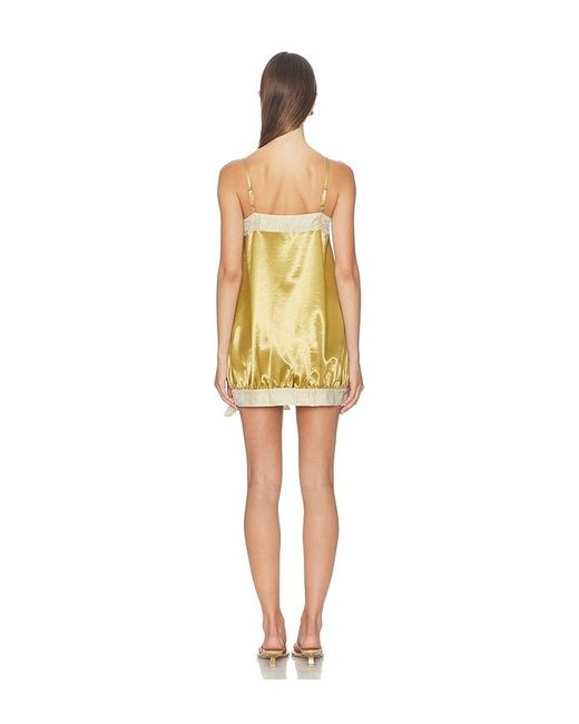 Nii HAI Yellow Satin Bow Dress