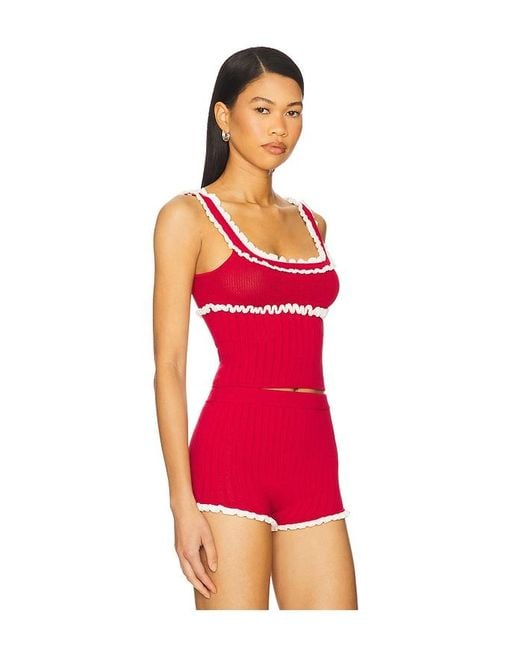 MAJORELLE Red Brielle Tank
