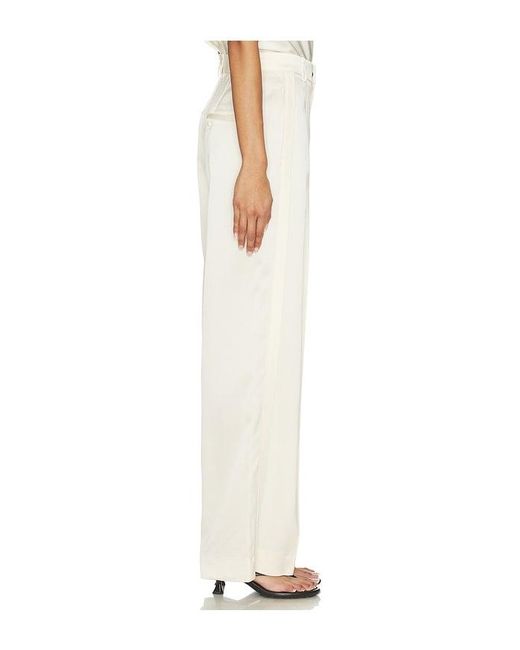 Vince White High Waist Satin Trouser
