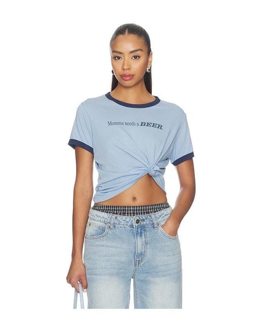 The Laundry Room Blue Momma Needs A Beer Perfect Ringer Tee