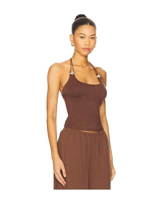 superdown Orange Blanche Halter Top