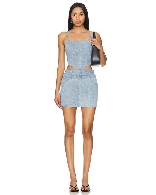 NonChalant Label Blue Camden Skirt