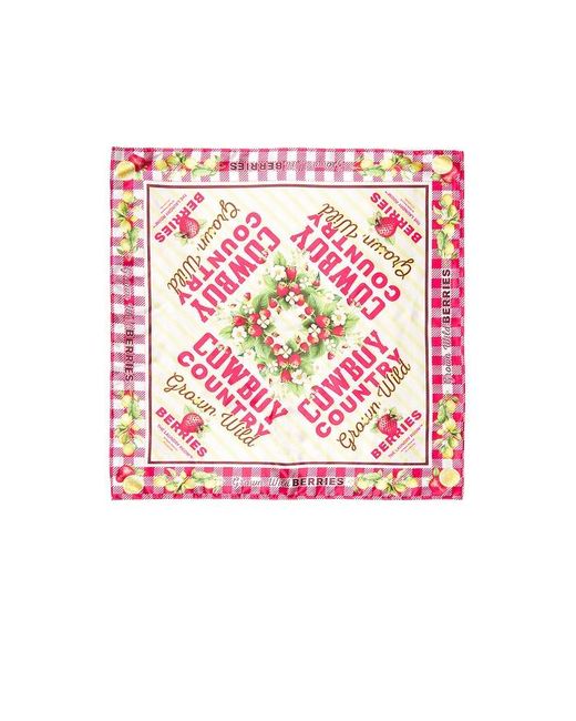Pañuelo Sedoso Cowboy Country Grown Wild Berries En Color Rosado Talla The Laundry Room de color Pink