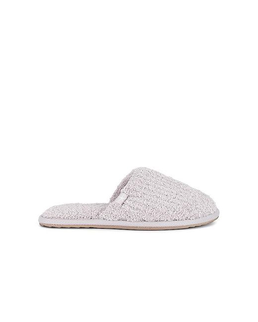 Barefoot Dreams White Cozychic Ribbed Slipper