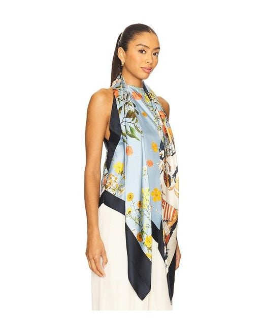 Monse White Printed Scarf Top