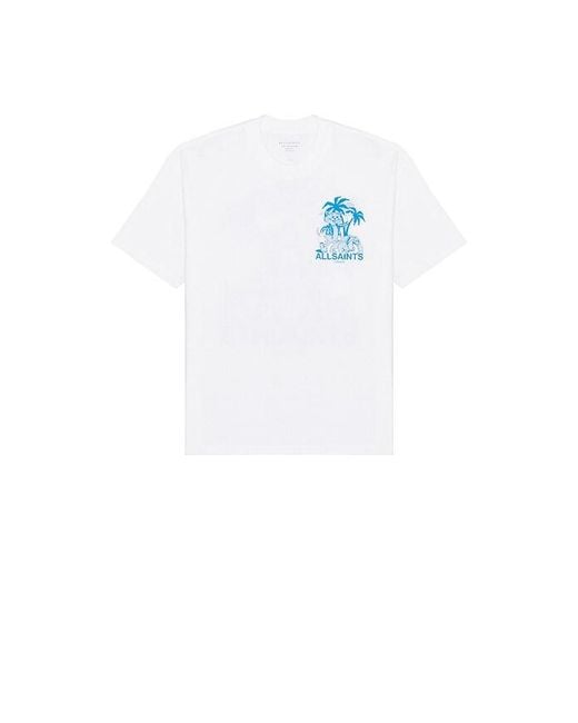 AllSaints White Bulldog Short Sleeve Tee for men