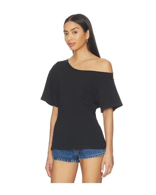 EB DENIM Blue Elena Off The Shoulder Tee