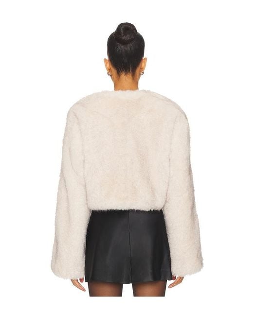 Lovers + Friends Natural Cropped Gabriel Coat
