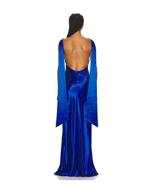 SAU LEE Blue Priscilla Gown