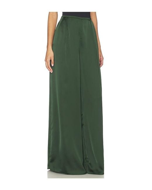 Norma Kamali Green Pleat Pant