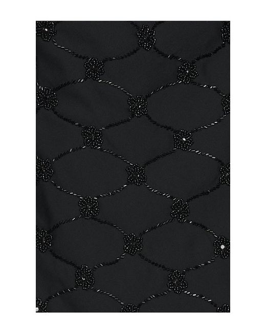 Asta Resort Black Mathilde Hand Beaded Mini Dress